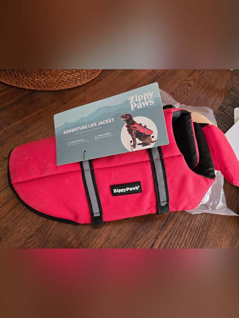 ZippyPaws Red Adventure Life Jacket for Dogs